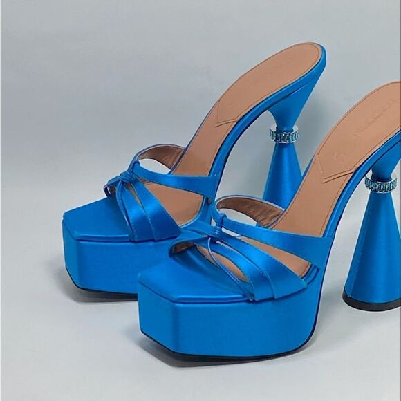 D'Accori Sienna Satin Platform Mules size 36 - Picture 6 of 14